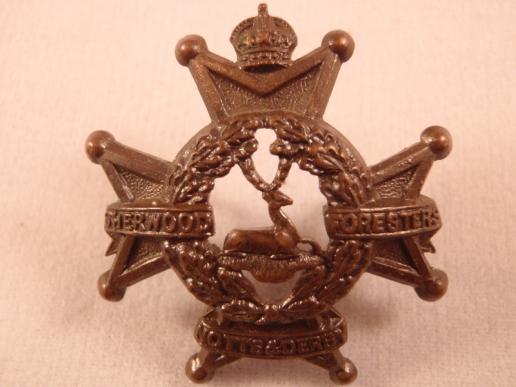 K/C Sherwood Foresters (Nottinghamshire and Derbyshire Regiment Collar Badge