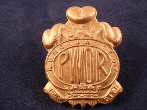 The Princess of Wales Own Regiment (M.G) Brass Cap Badge