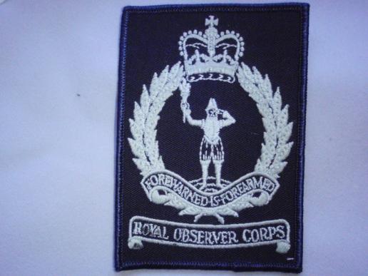 Royal Observer Corps Overall Chest Patch