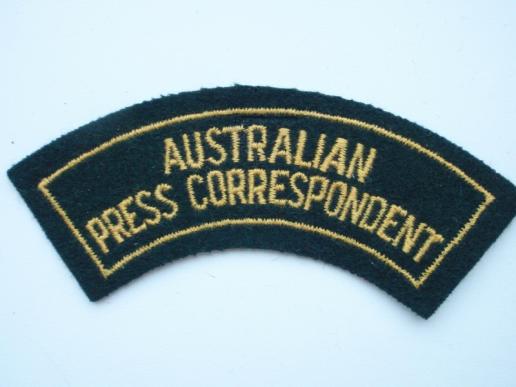 Australian Press Correspondent Shoulder Title
