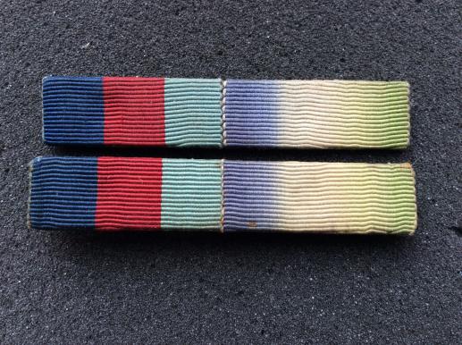 WW2 Naval medal ribbon bars, Atlantic & 1939-45 star