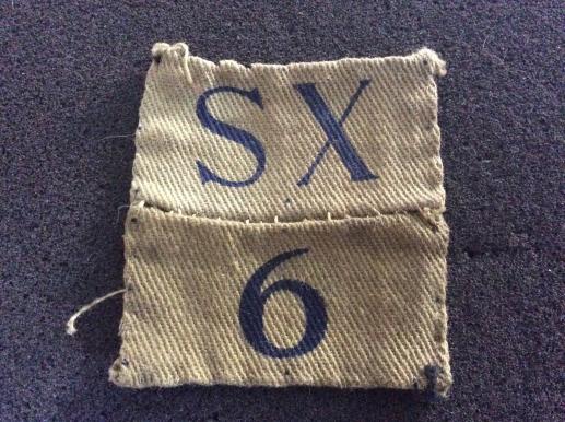 WW2 Home Guard Printed SX 6 Sleeve Badge 