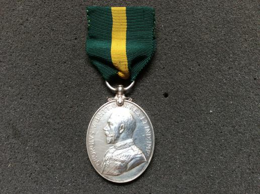 T.F.E Medal (1908-21) to 7575 SJT G.E. PUCKLE 5th LONDONS