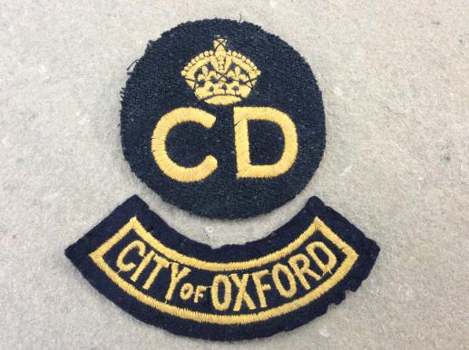 WW2 City of Oxford Civil Defence Breast Badges 