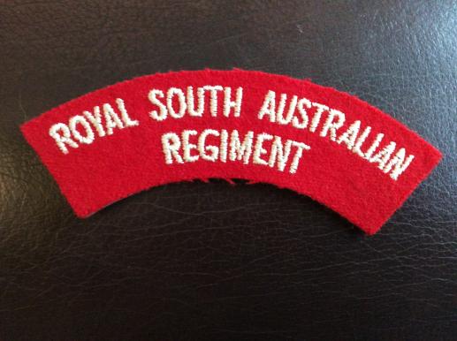Royal South Australian Regiment Cloth Shoulder Title 