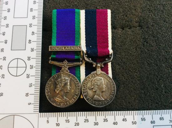 Miniature G.S.M With South Arabia bar plus RAF L.S.G.C medals