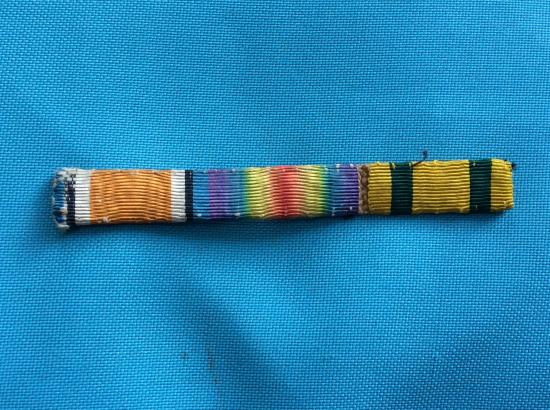 WW1 Full size medal ribbon bar for pair & Territorial medal