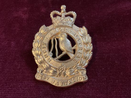 Australian 51st Battalion Far North Queensland Regiment cap badge