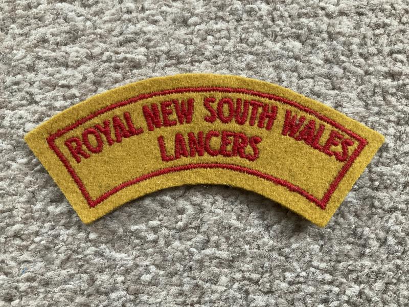 ROYAL NEW SOUTH WALES LANCERS cloth title
