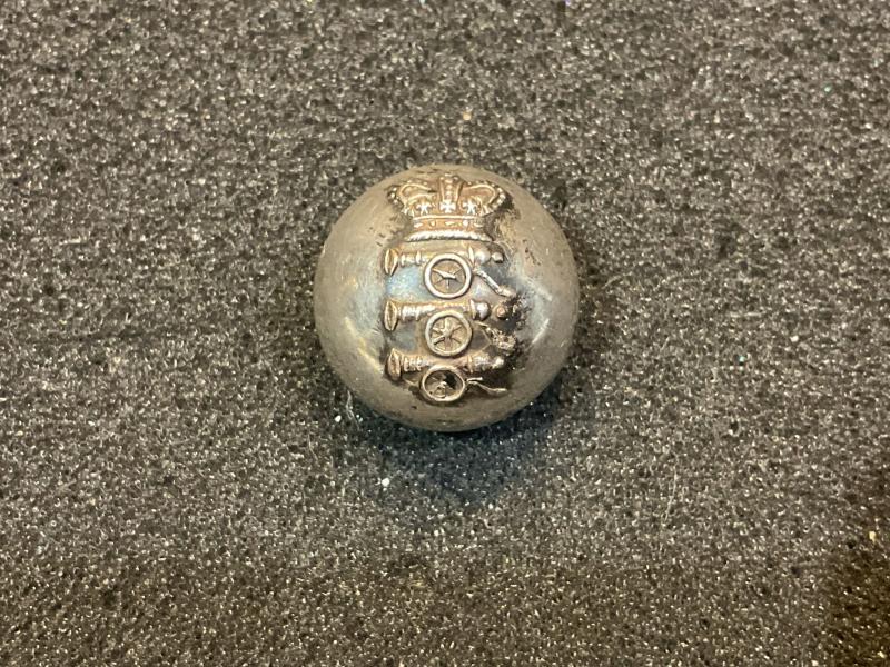 QVC R.A Vols 1855-73 silver plated ball button, 16mm