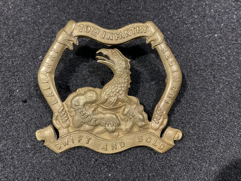 Australian 70th (Ballarat) Infantry Regt 1912-18 cap badge