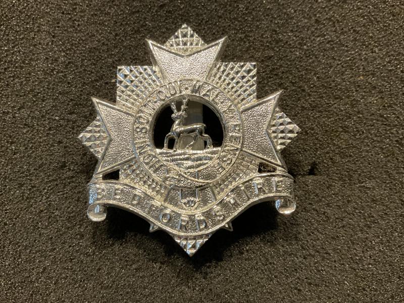 Anodised Bedfordshire Regiment cap badge