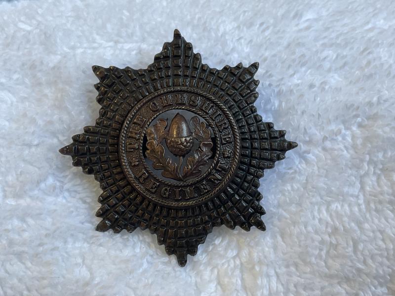 WW2 Cheshire Regiment O.S.D. Cap badge