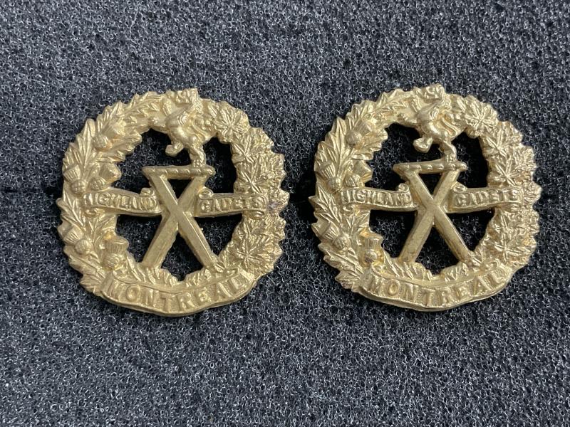 Canadian 10th Highland Cadets collar badges