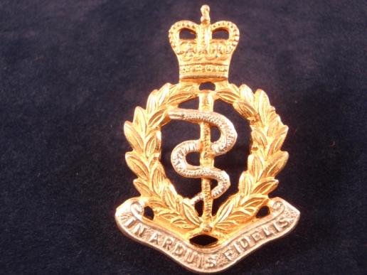 Royal Army Medical Corps Officers Bi-metal Cap Badge