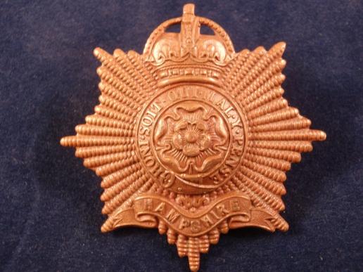 The Hampshire Regiment Officers Pattern Cap Badge