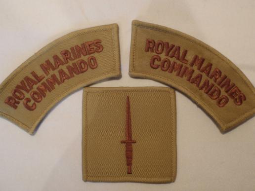 Desert R M Commando Shoulder Titles and Commando Dagger Patch