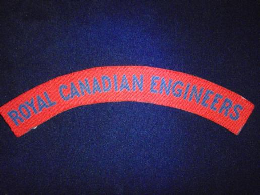 WW2 Printed Royal Canadian Engineers Shoulder Title
