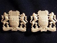 Westminster Dragoons Brushed Silver Officers Collars 