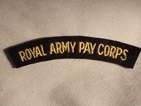 Royal Army Pay Corp Cloth Shoulder Title