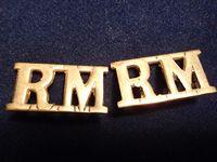Brass Royal Marine Small Shoulder Titles