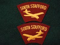South Stafford (Glider) Yellow on Maroon Shoulder Titles