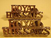 Royal Hussars Anodised Shoulder Titles