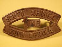South Africa 1 INF ZUID AFRIKA Brass Shoulder Title 