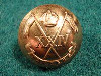 24th Lancers Large Brass Button