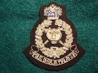 Malaysian Senior Police Officers Bullion Cap Badge