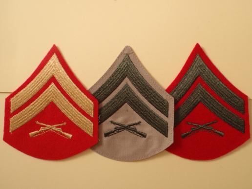 U.S.M.C Corporals Chevrons 3 different examples
