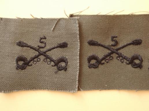 Subdued 5th cavalry Regt Collar Patches