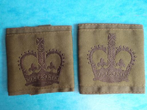 Pair of W.O Crown Rank Slide 