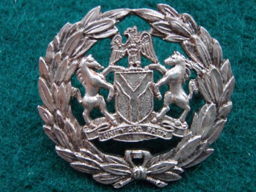 Nigerian Senior Prison Officers Brushed Silver Cap Badge