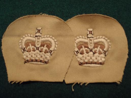 R.M Large Stone Coloured W.O Rank Crowns