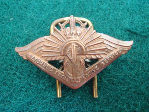 Returned from Active Service Lapel Badge