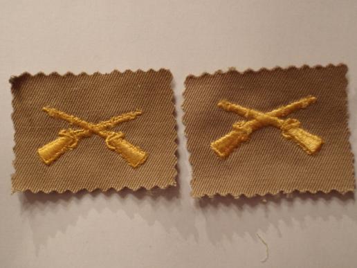 WW2 U.S Infantry Officers Collar Badges
