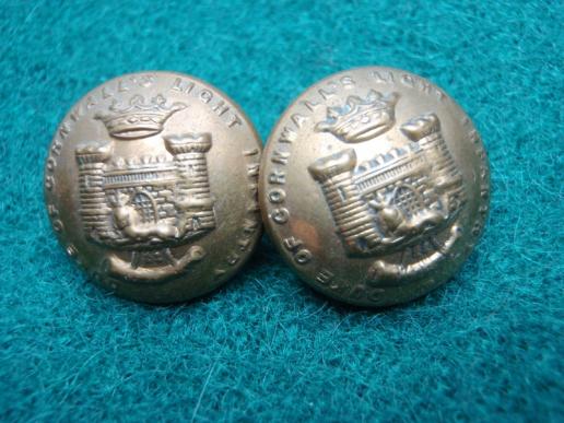 Duke of Cornwalls Light Infantry Brass Buttons