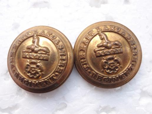 2 Large East Lancs Brass Buttons