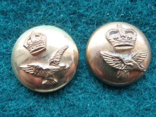 K/C & Q/C RAF Officers Gilt Buttons