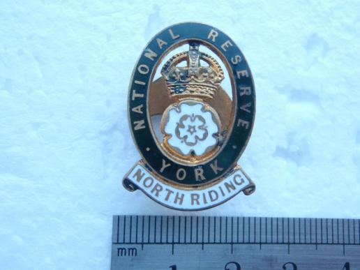 WW1 National Reserve York & North Riding Lapel Badge