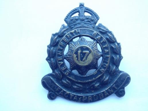Australian 17th Inf Batt (The North Sydney Regt) Cap Badge