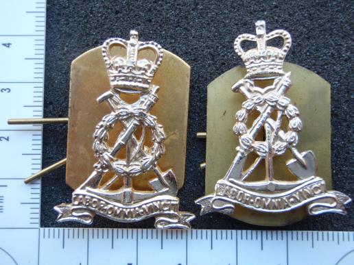 Royal Pioneer Corps Anodised Collar Badges