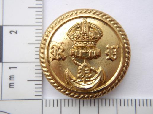 Royal Navy Volunteer Reserve ( R.N.V.R) Gilt Button