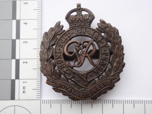 WW2 Royal Engineers OSD Bronze Cap Badge