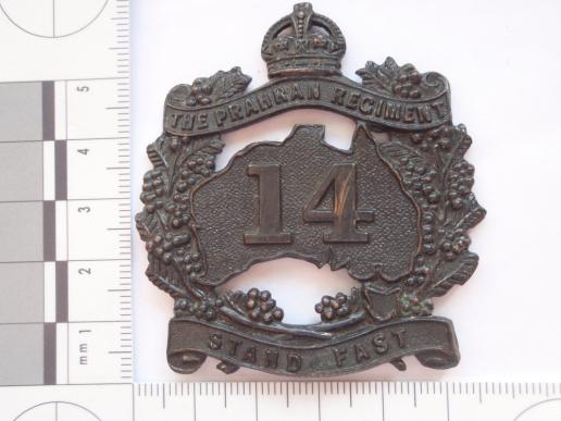 Australian 14th Batt ( The Prahran Regt) Cap Badge