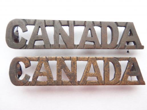 WW1 CANADA shoulder titles 