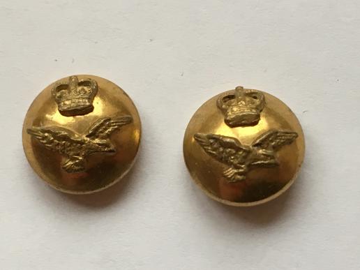 2 part Q/C officers RAF buttons