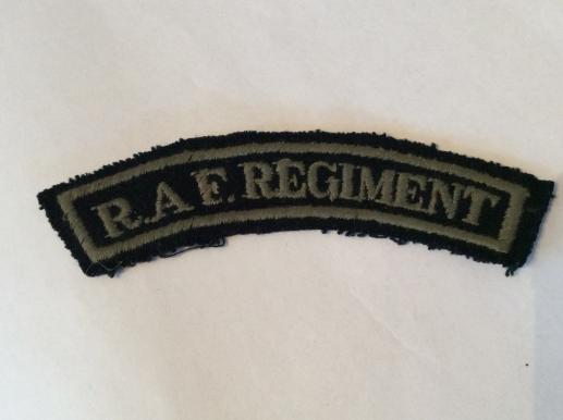 W.W 2 R.A.F Regiment wool Shoulder Title
