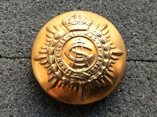 Post 1902 Army Service Corps Brass ORs Button 